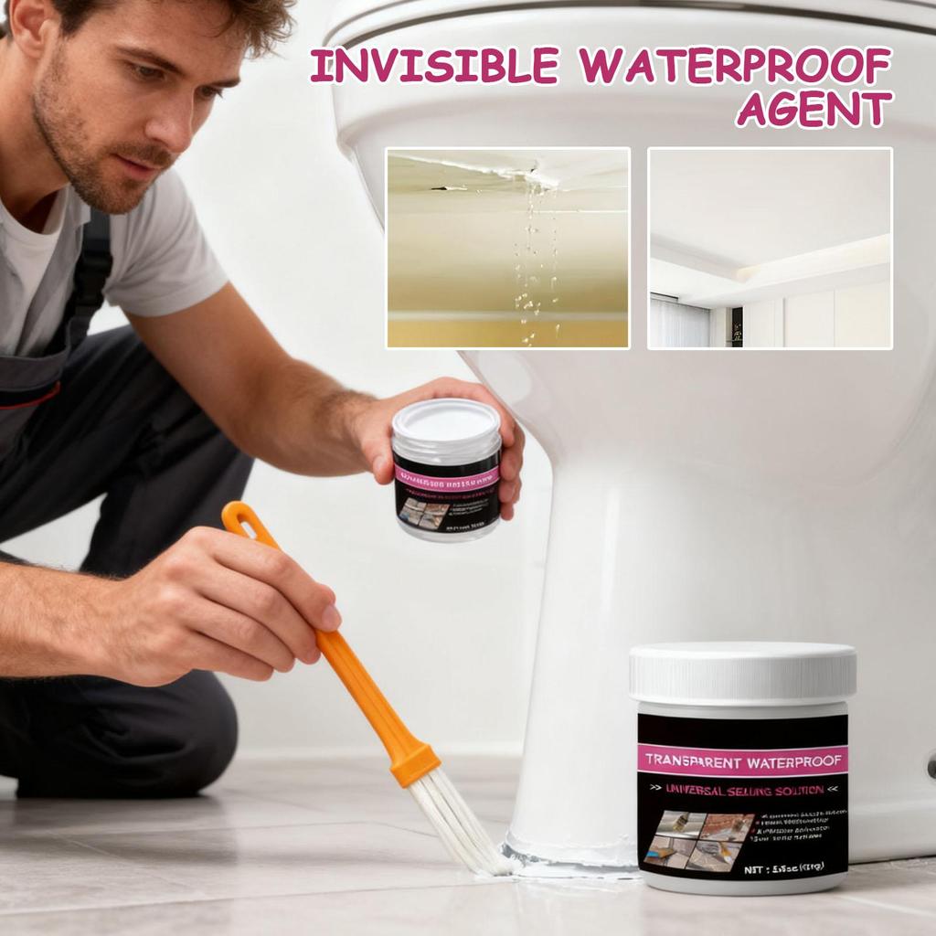 Transparent Waterproof Coating 100g Transparent Sealant Coating Bathroom Repair Adhesive For Shower Toilet Bathroom Outdoor
