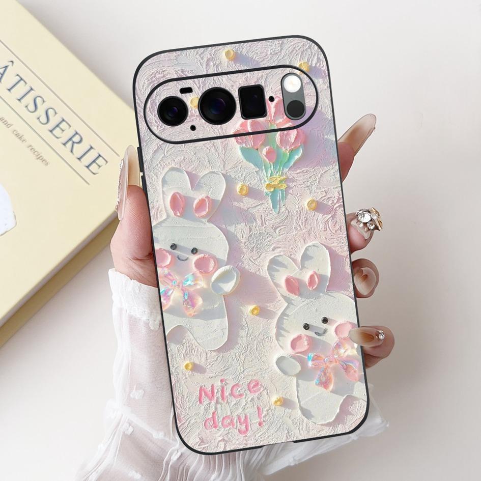 For Google Pixel 10 Case Pixel 10 Pro Cover Cute Rabbit Panda Cat Soft Silicone Matte Phone Cases For Google Pixel10 Pro XL Etui