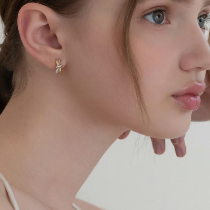 TATIANA Cross Bind Hoop Earrings EC3213