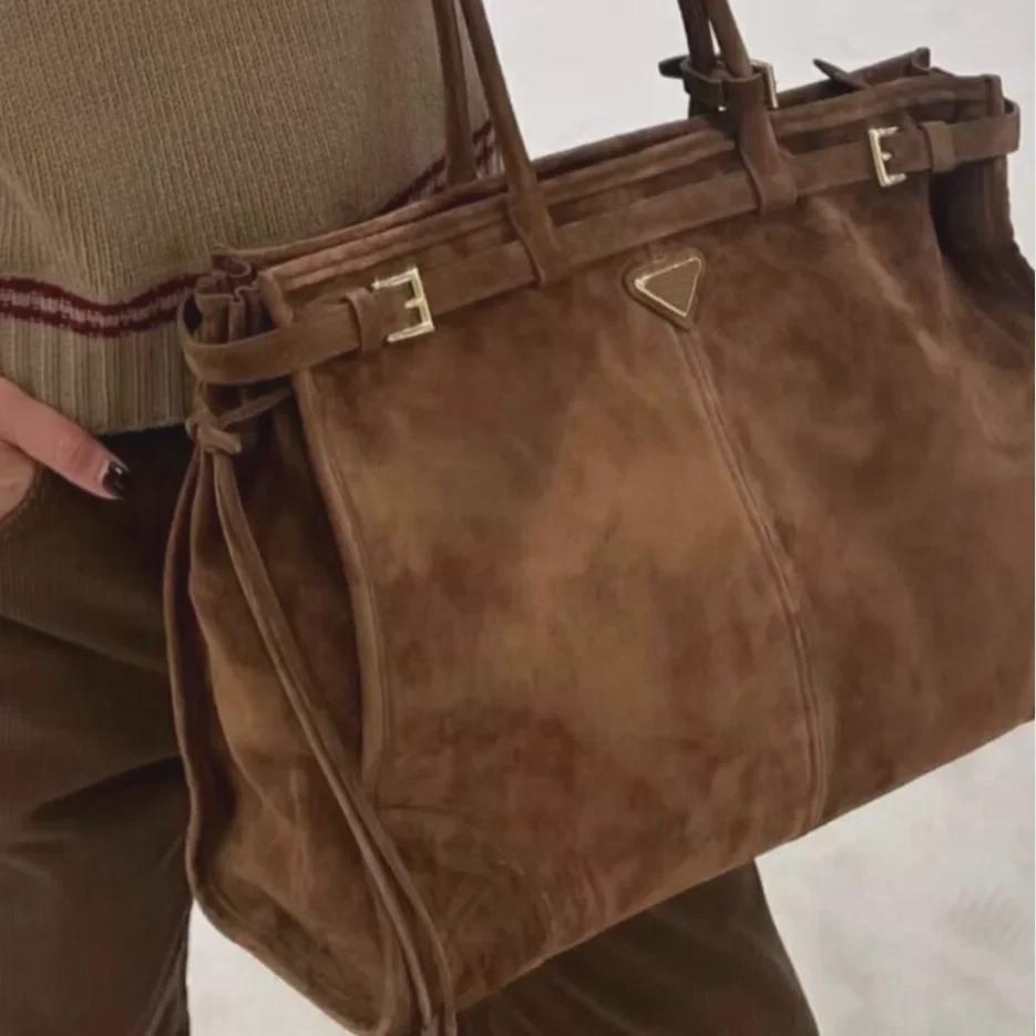 2024 Trendy Suede Tote Handbag - Versatile Large & Small Crossbody for Women