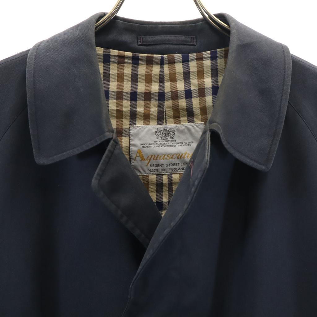 Aquascutum 80s Vintage Stainless Collar Coat Navy Men's Used