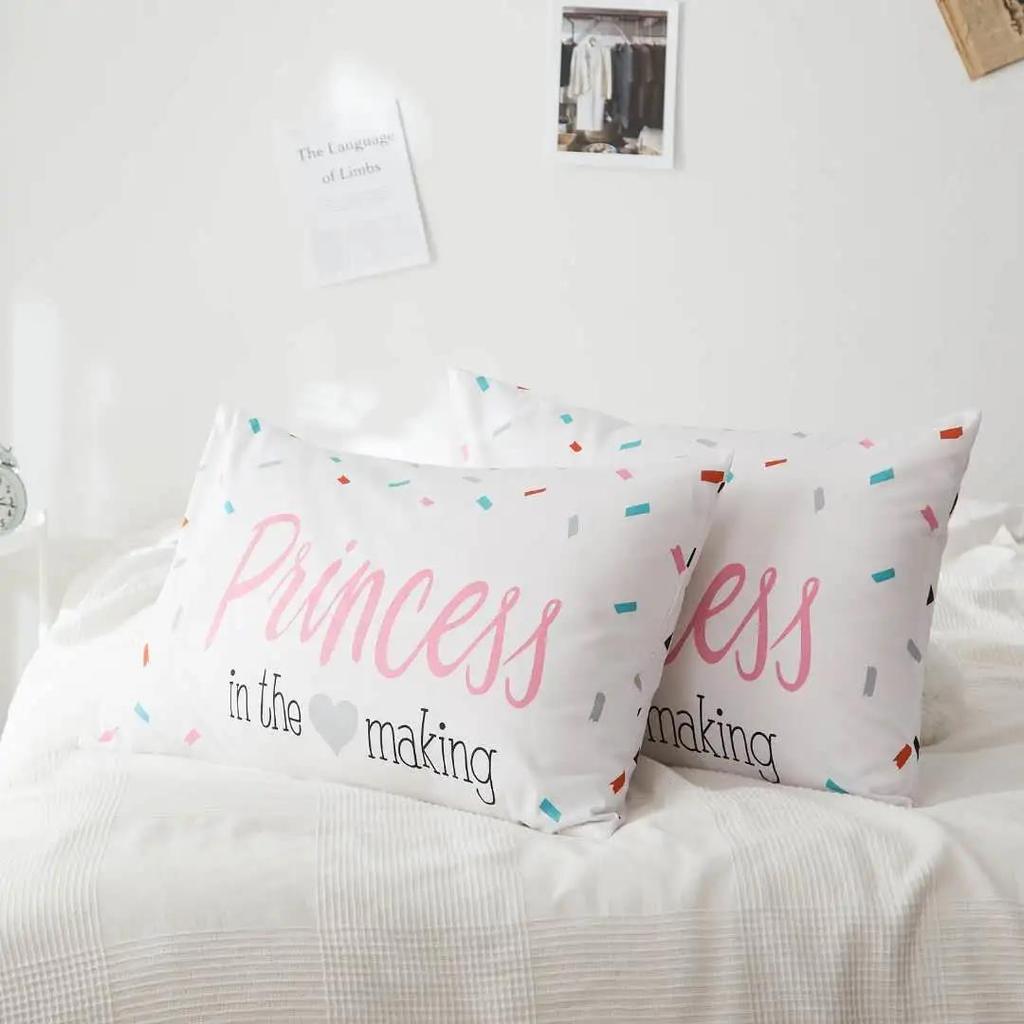 A Pair of Cotton Printed Pillowcases with Cartoon Pattern Double-sided Pillowcases