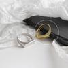 ANENJERY Damenmode-Schmuck, bezaubernder unregelmäßiger Ketten-geometrischer Ring, offener Goldring für Damen und Herren, Party-Geschenk-Accessoires