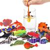 Color-Changing Sea Animal Toys, Color-Changing Sea Animal Figures, Mildew-Free Bath Toys, Toddler/Kids Toys/Water Table Toys, Rubber Floating Fish Toy