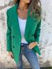 Women's Fashion Solid Color Long-Sleeved Suit Jacket