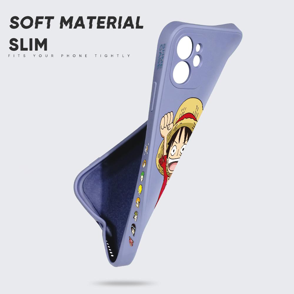 Populární pouzdro na telefon Anime Luffy pro Xiaomi Redmi POCO Mi 11 Lite 5G Note10 Pro Soft Full Protection Square Tekutý silikonový zadní kryt na mobil