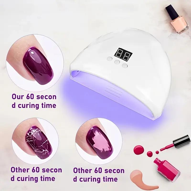 LINMANDA Professional UV LED Nail Lamp Light Dryer for Gels Polishes LED Nail Lamp with 3 Timer Setting and Automatic Sensor