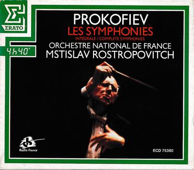CD PROKOFIEV / ORCHESTRE NATIONAL DE F - Symfonie Kompletní = Complete ECD75380 Erato 1988 Japonsko Klasika Použité
