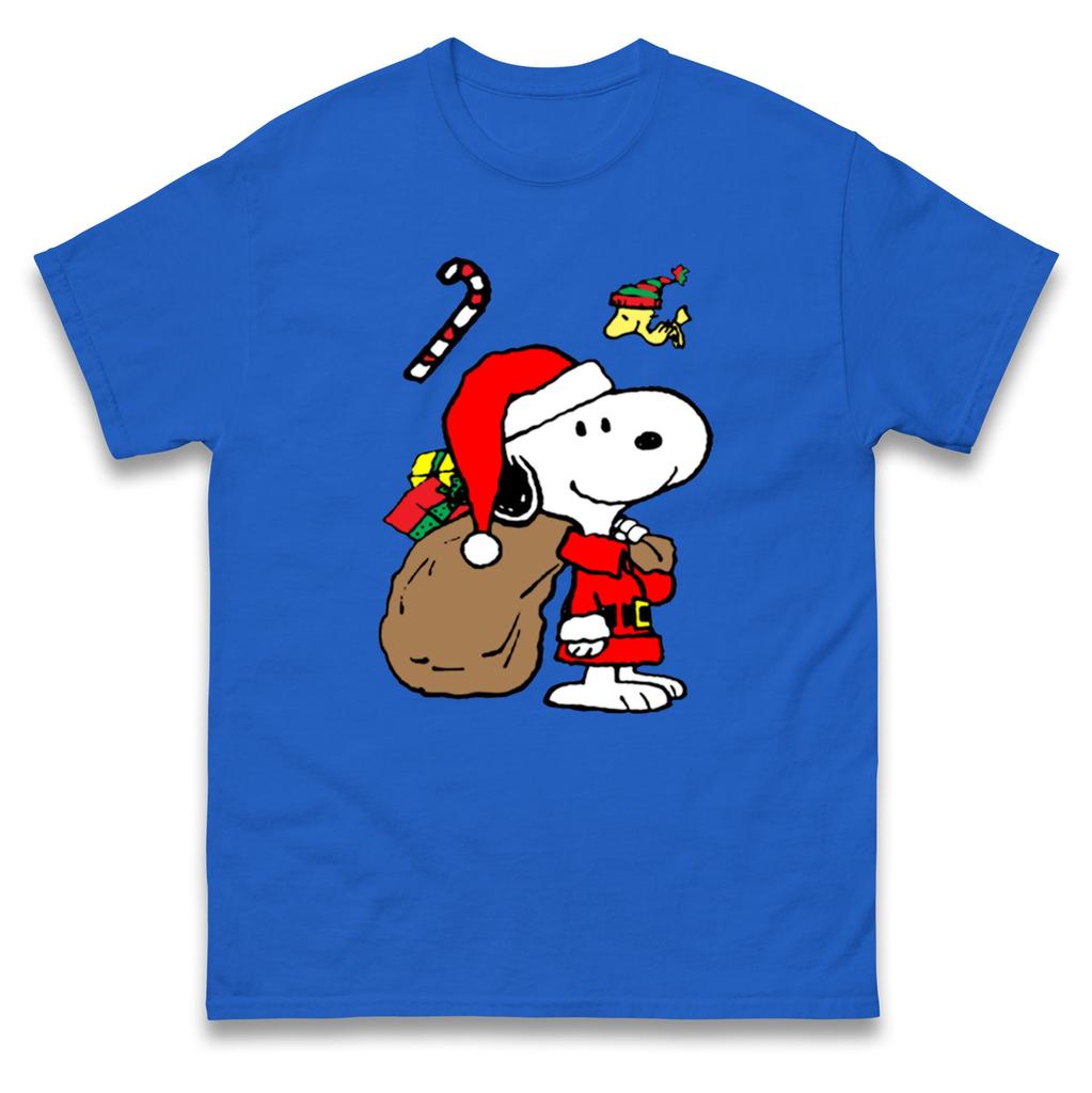 Snoopy Santa Costume Christmas Mens T Shirt Womens Tops Tees