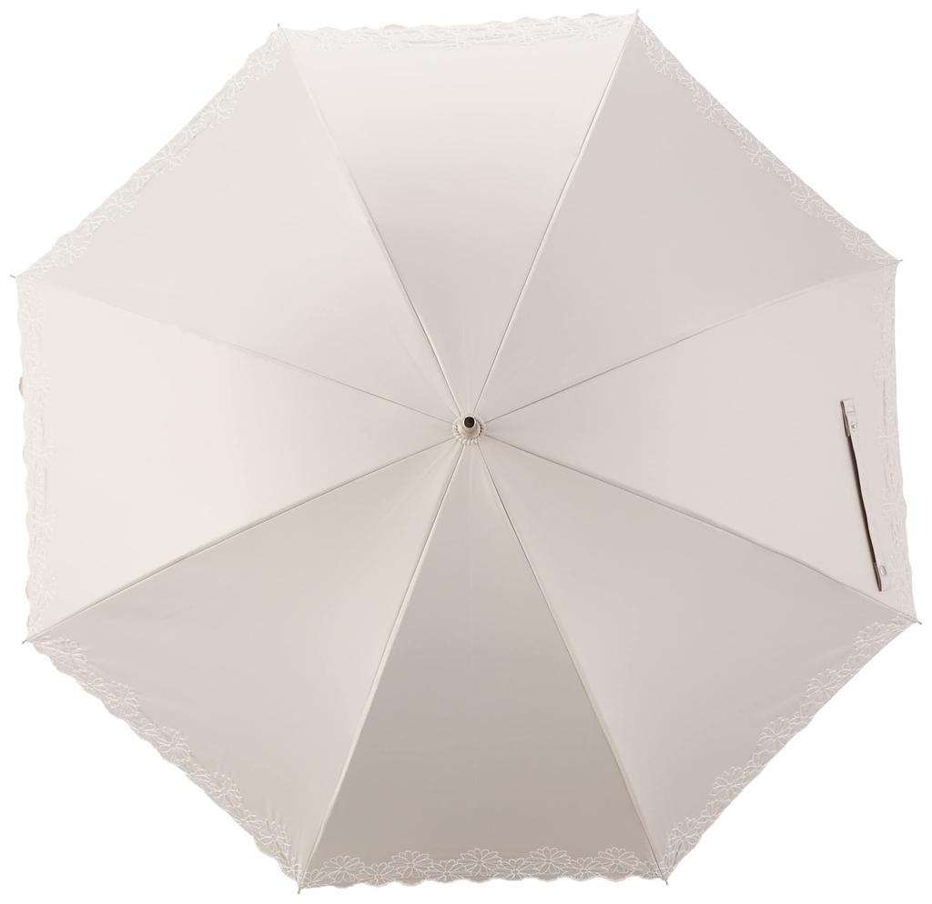 MOONBAT Long Parasol Sun Floral Embroidery [Beauty Shield] Sunshade, Heat-Blocking, UV-Repellent Umbrella, [First-Class Protection] 50cm, Women's,