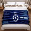 FC Porto bedeckte Flanelldecke mit individuellem Namensschriftzug, weich und warm, als Überwurf für das Schlafzimmer, Weihnachtsgeschenk
