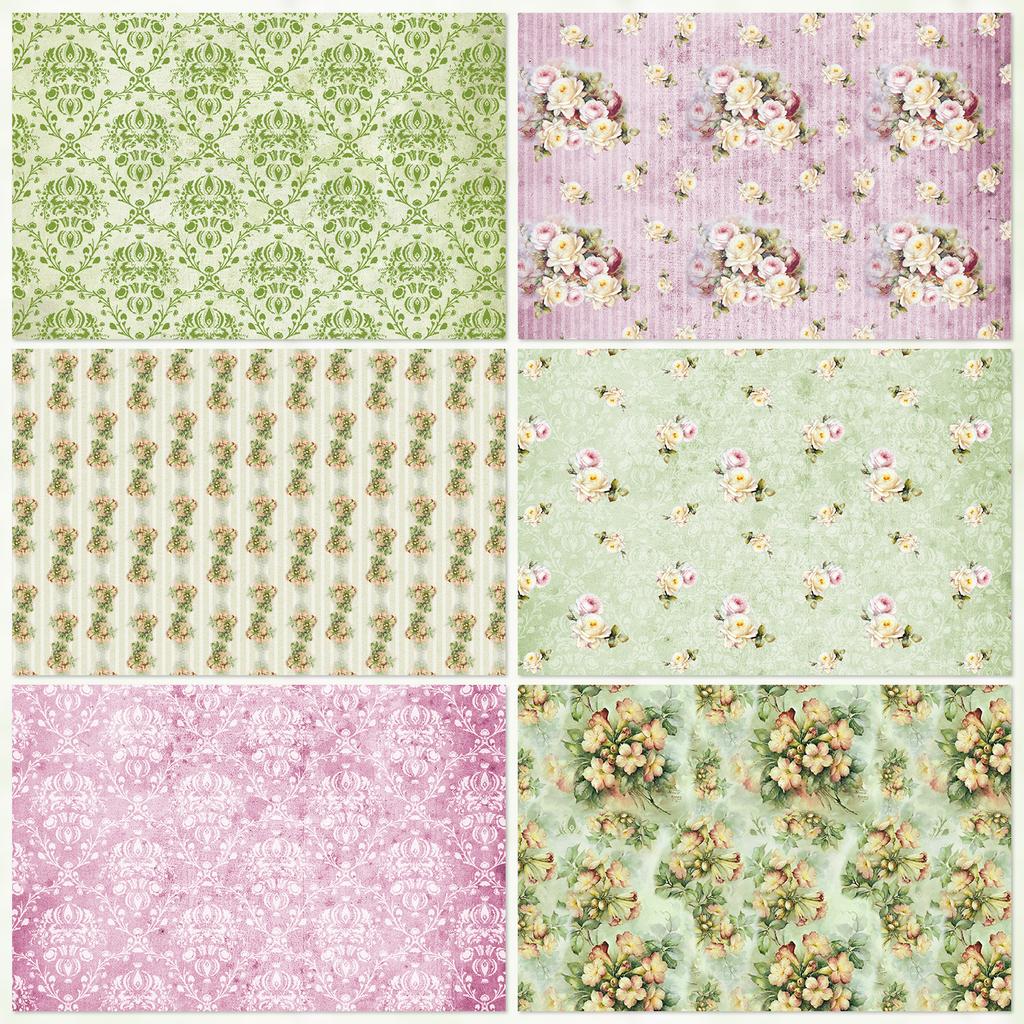 DIY12 Sheets/package Diy Photo Album Scrapbook Notebook Card Background Paper Pattern Paper Small Broken Pattern Material Paper