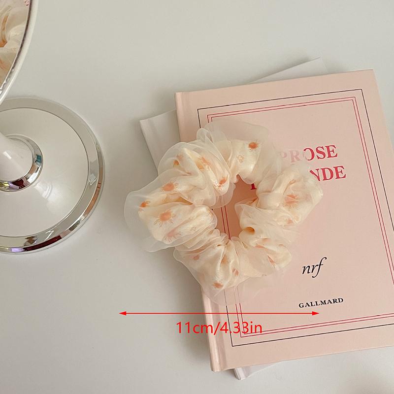 1Pc Zufällige Elegante Frauen Mesh Scrunchies Haar Seil Haar Zubehör Mädchen Kinder Kopfbedeckungen Haar Krawatten Elastische Haar Bands