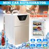 Dual-door Portable Car Refrigerator Temperature Display Freezer Warmer Outdoor DC 20L Mini Fridge Car Home Use for Camping Picnic DC 12V
