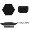 12PCS Sound Absorbing Wall Panels Polyester Texture Hexagonal Soundproof Foam Panels for Bedroom Music Room Decorations