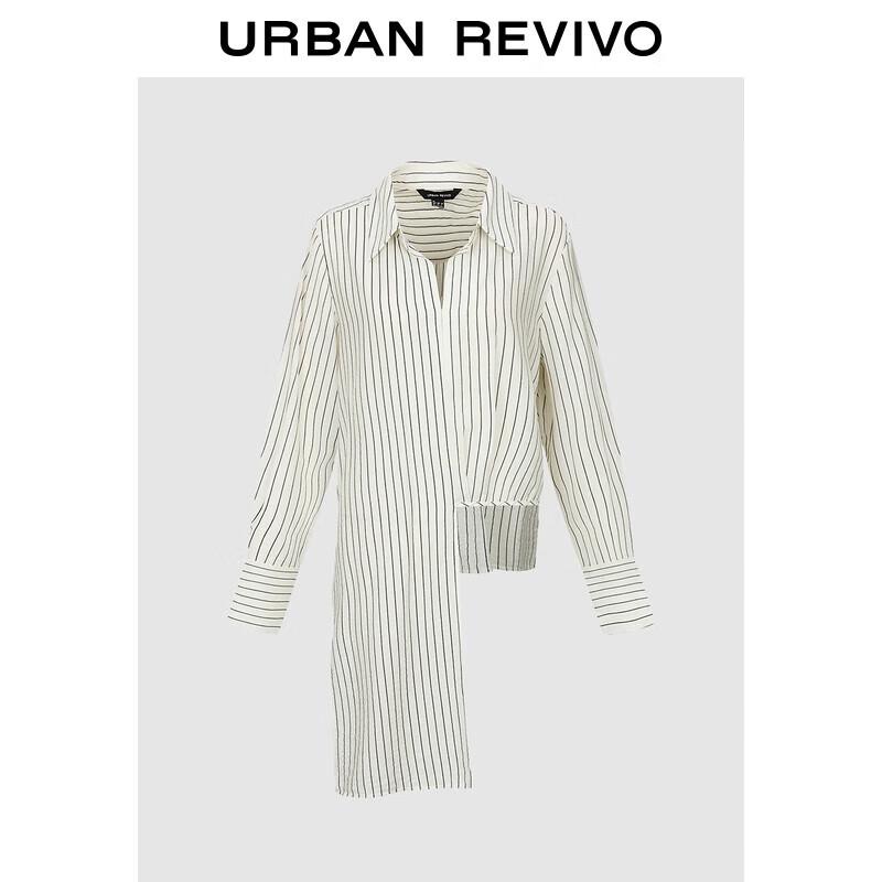 UR 2025 Women s Irregular Striped Long Sleeve Blouse S