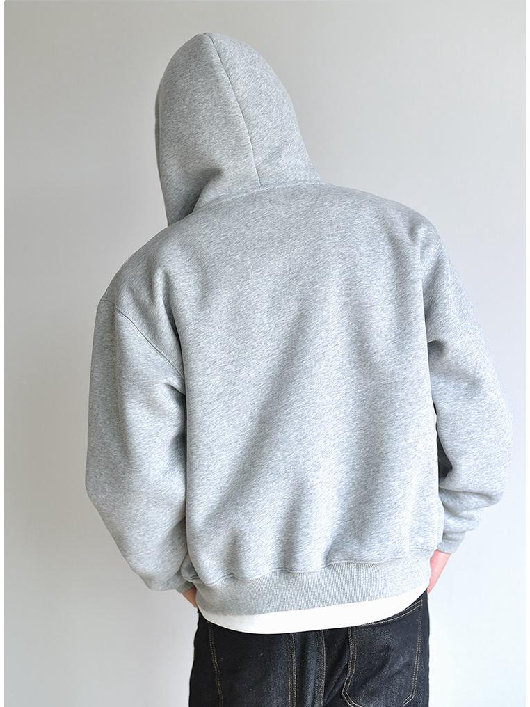 Heavyweight Unisex Oversized Double Zipper Hoodie – 2025 Autumn Color Block Trend