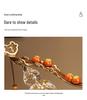 Elegantes chinesisches Kaki-Kürbis-Ornament: Luxuriöse Wohnkultur für Wohnzimmer, Weinschrank oder Eingangsbereich