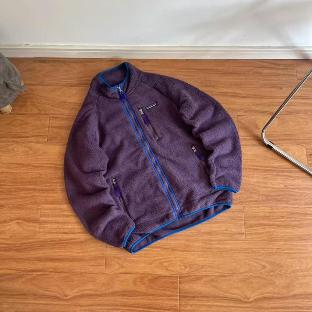 Męski Wysokiej Jakości BATA Retro Polar Wełna Jagnięca Ciepły Stój na Zamku Kardigan Kurtka