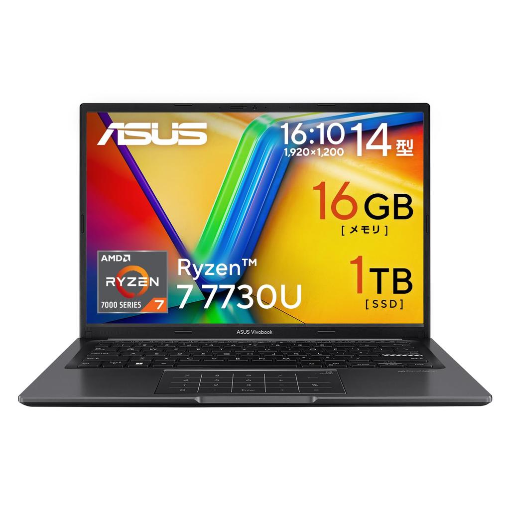 ASUS Vivobook 14 M1405YA AMD Ryzen 7 16GB 1TB Windows Run PC Game Pass Subscription Indie 14-inch Laptop, 7730U, Memory, SSD, 11, 13.5-Hour Time,