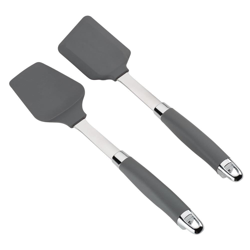 

Nonstick Spatula Spoonula Set Cooking Utensils 2 Piece Kitchen Tools Nylon Heat Safe Dishwasher Safe Comfortable Grip United States