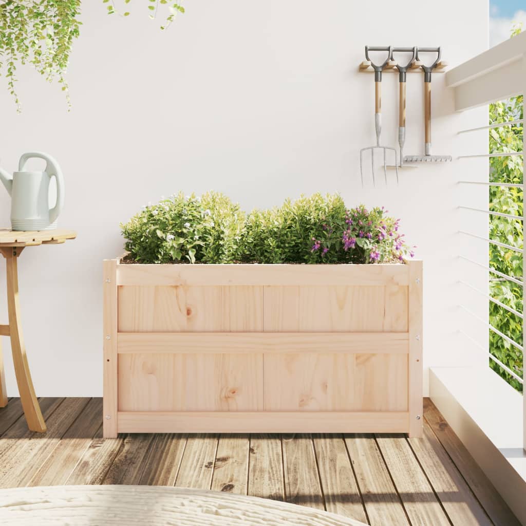 Vidaxl Garten Pflanzgefäß, 90x50x50 cm, Massives Kiefernholz