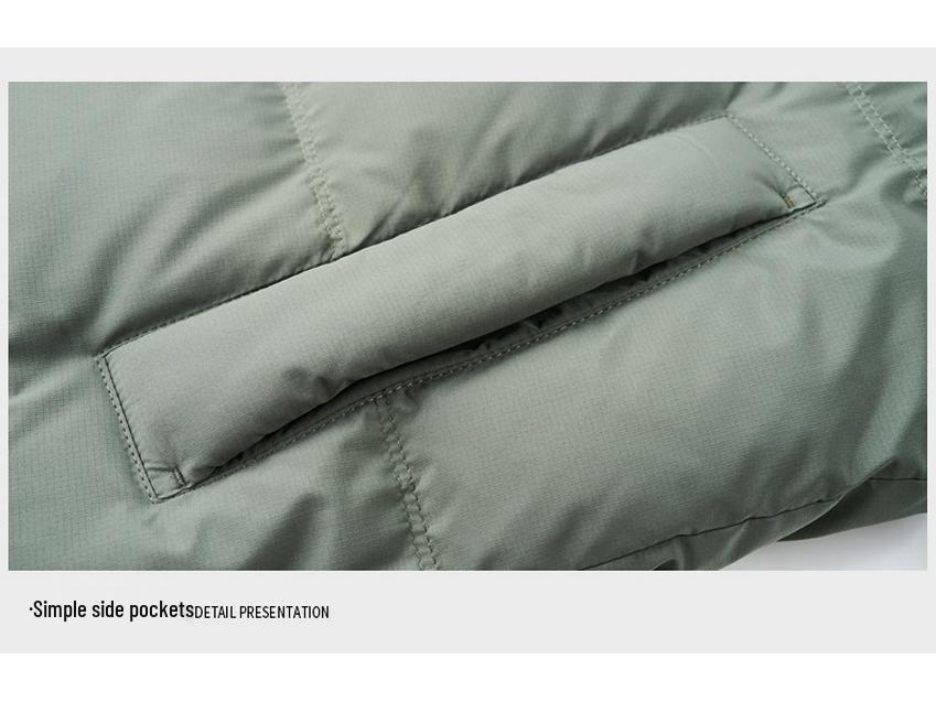Veste d'hiver pour homme 90% duvet - Tendance, Polyvalente, Col montant Manteau chaud