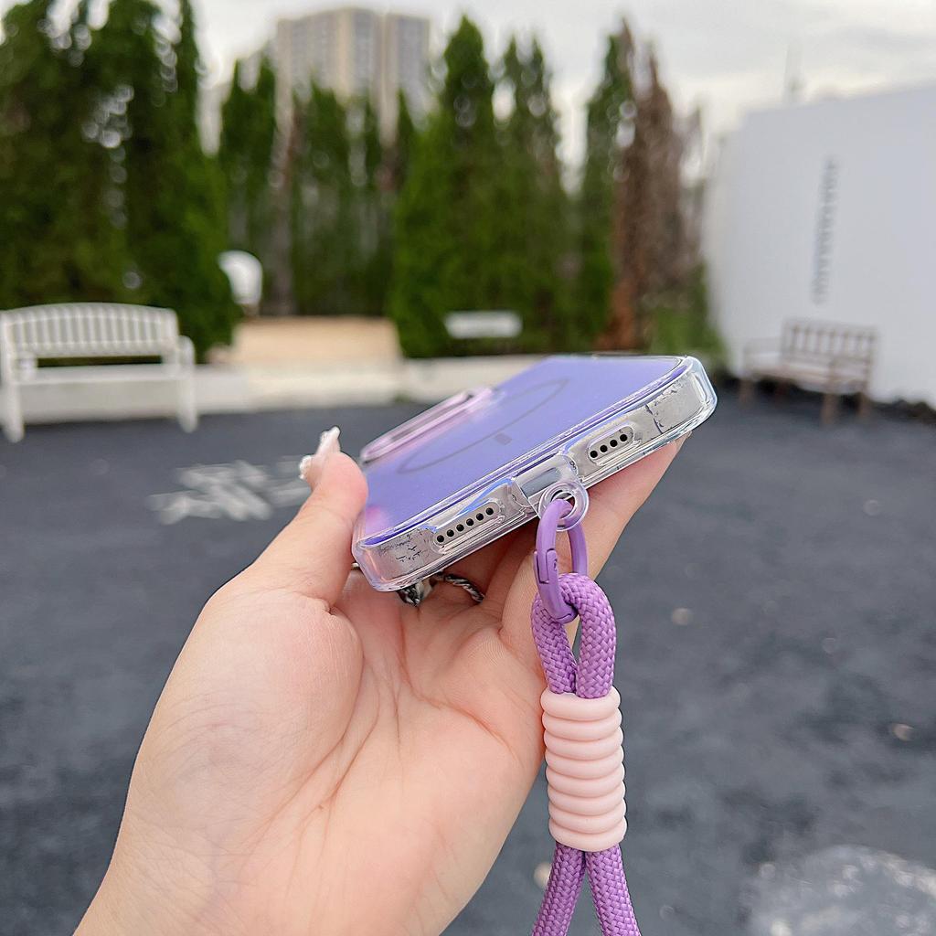 iPhone 17 Pro Max Color-Changing Dragon Lens Holder & Lanyard Case - 16 Bright Colors