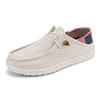 Foreign Trade Large Size 48 Loafers Men's Canvas Casual Shoes Two Men's Shoes One Pedal Driving Lazy Shoes Half Drag