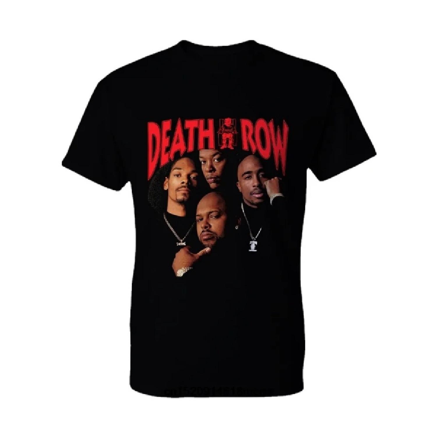 

Death Row Records Tupac Dre Black T-Shirt. Summer Cotton O-Neck Short Sleeve Mens T Shirt New S-3XL S