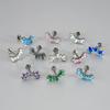 Contemporary Curved T Bar Threaded Ear Bone Studs Portable Alloy Body Jewelry