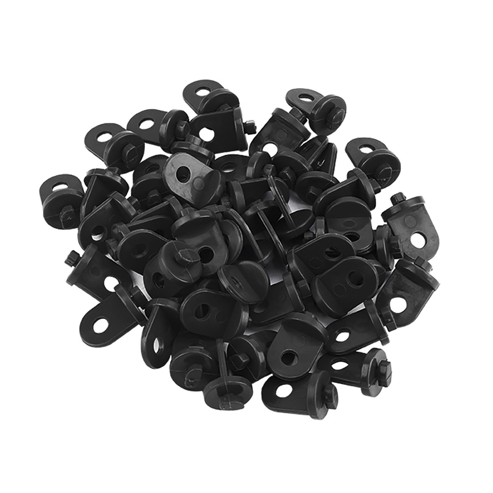 50 stuks plastic kashaken voor planten.     (Zwart)