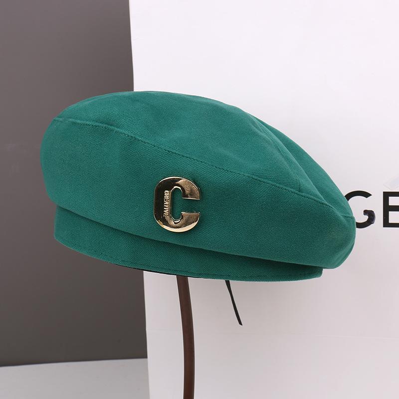 Spring and Autumn Fashion Show Face Small Beret Children Casual Big Head Circumference Painter Hat Women Newsboy Hat