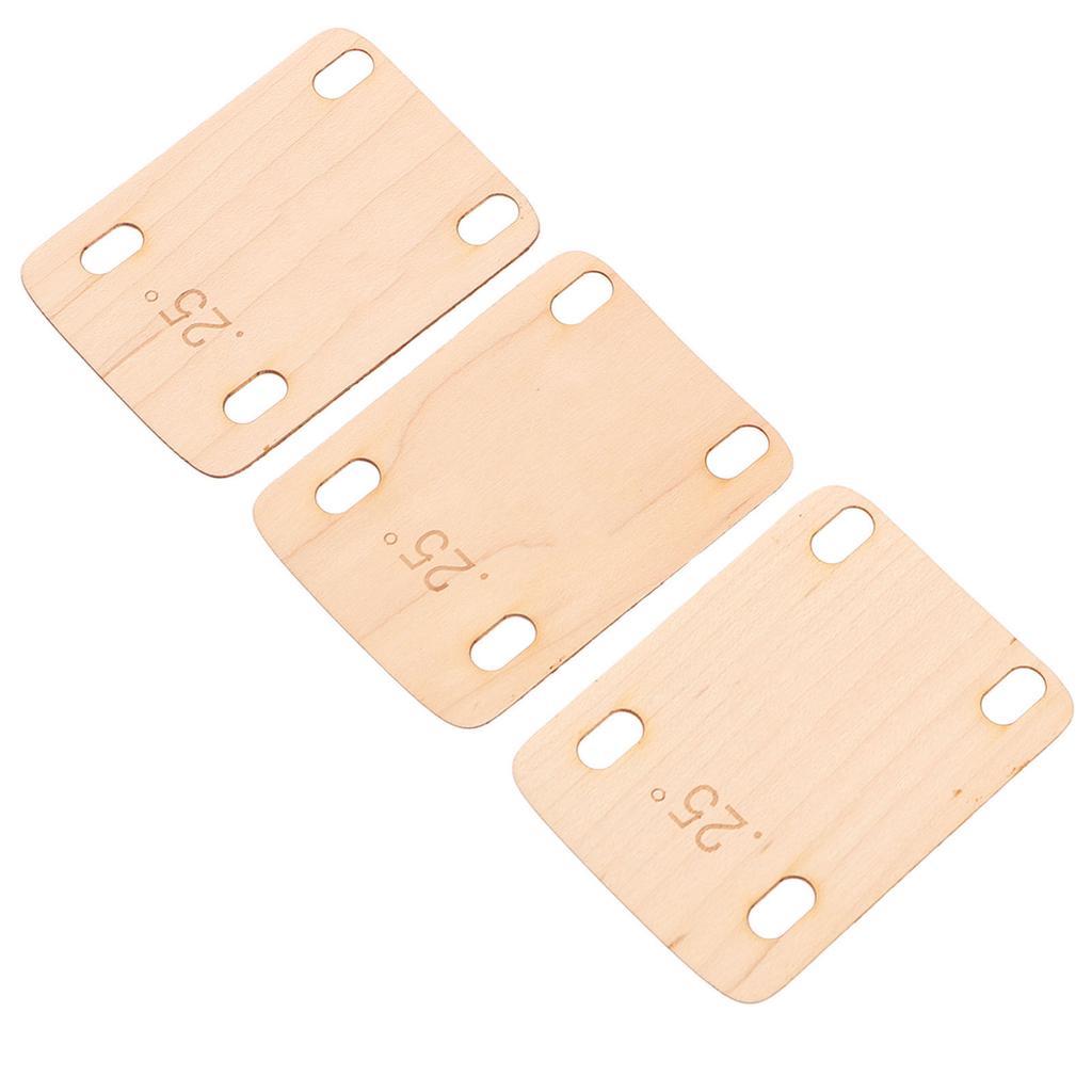 Electric Guitar Neck Shim Maple Wood Neck Shim Spacer Instrument Accessory for Replacement 3pcs