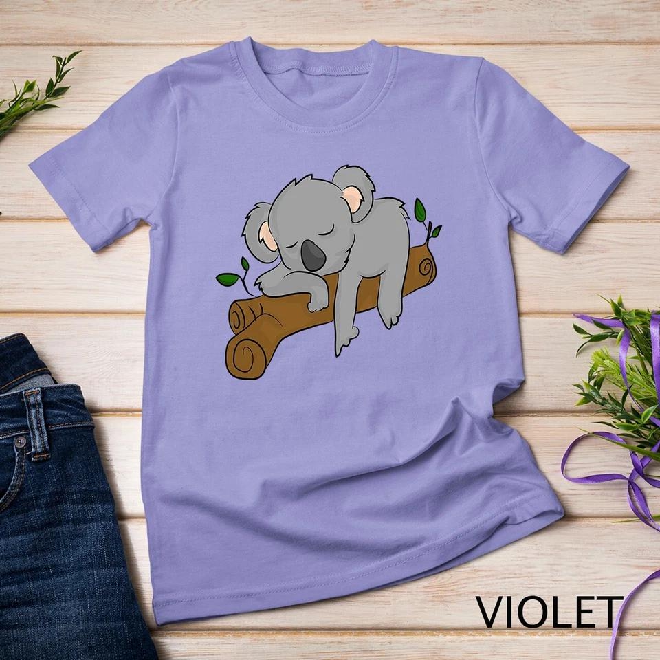 Cute Koala Bear Sleeping Lazy Animal Lover Gift Clothes Unisex T-shirt 14 S