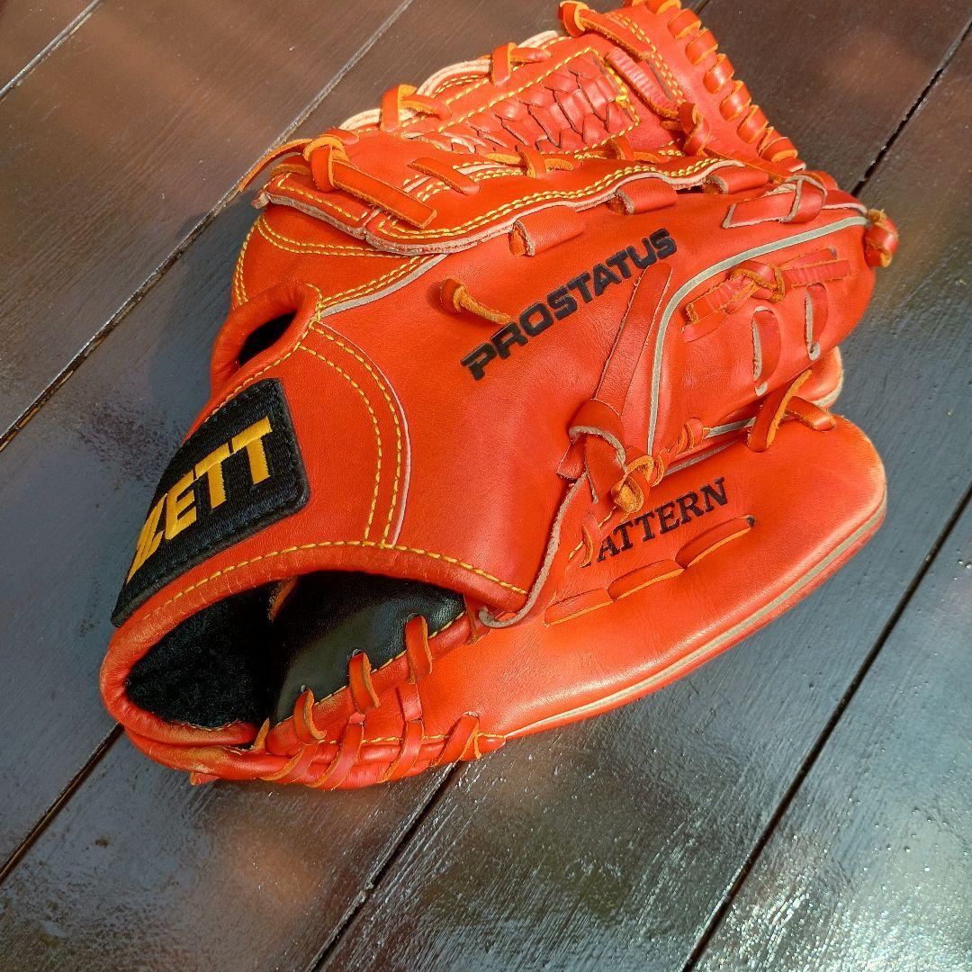 Used ZETT PRO STATUS Rigid Gloves Orange