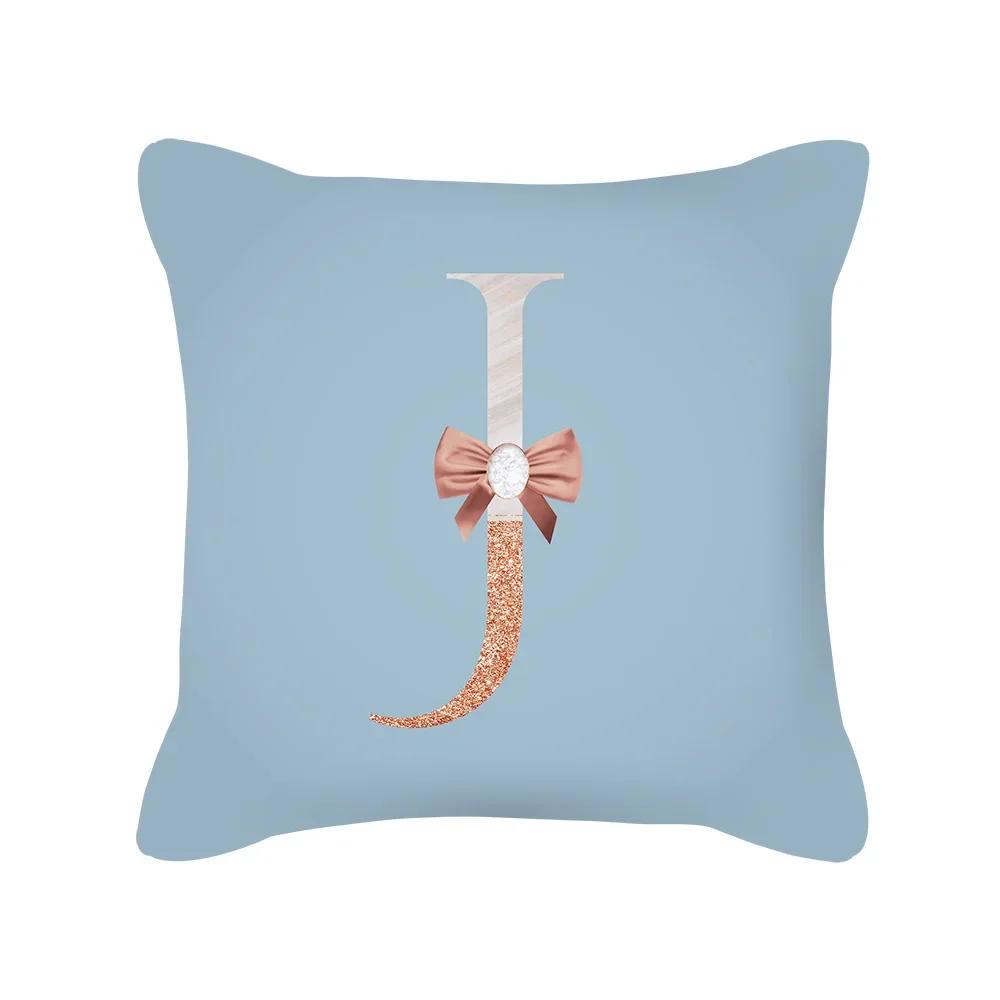 Letter Cushion Cover Alphabet English Pillow Home Decor
