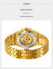 Men's Luxury Stainless Steel Skeleton Mechanical Watch with Large Dial, Fully Automatic Design
