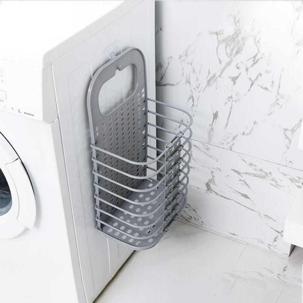 Hollow Out Wall Hanging Laundry Basket Large Capacity Dirty Clothes Basket For Bathroom