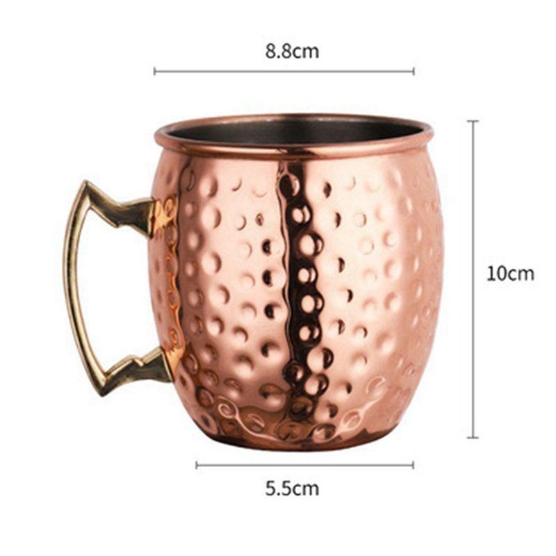 AEE4-Moscow Mule Cup Stainless Steel Cocktail Mug Beer Cup