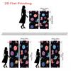 Cute Dinosaur Space Print Curtains Flat Printing Design Semi Transparent Polyester Fabric Vibrant Cartoon Set Of 2 Made With Rod Pocket