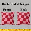 Pink Check Square Jacquard Pillow Cover for Sofa Office Waist Cushion Cover Home Decorative Pillowcase