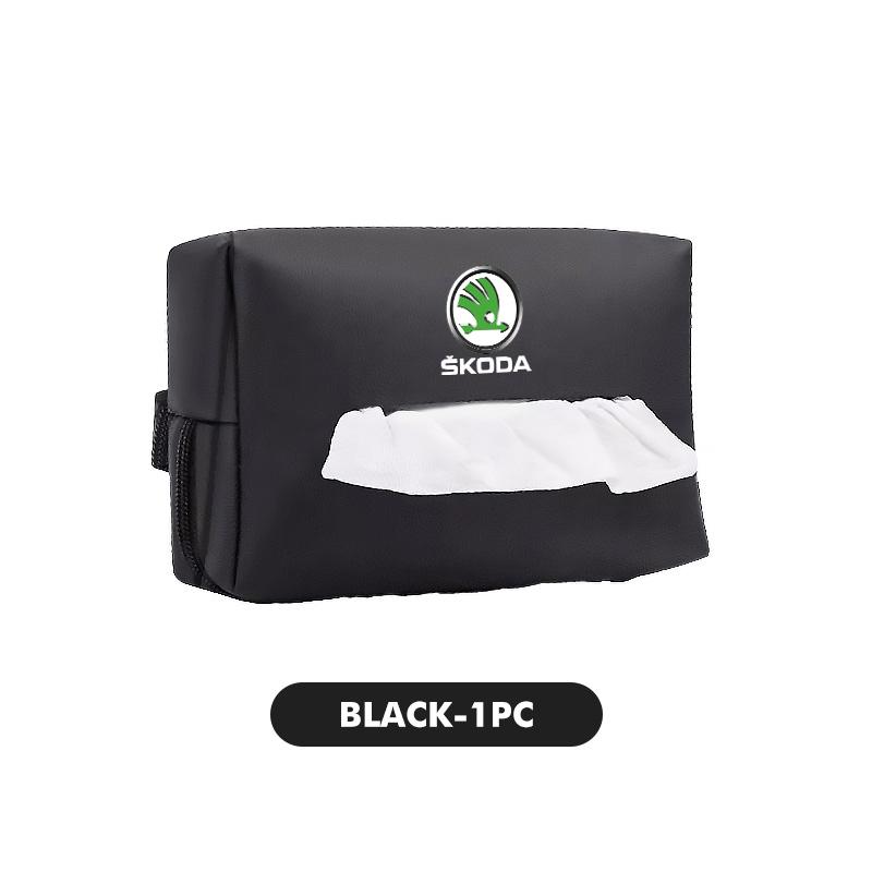 AAFO1 Car Styling Tissue Bag Armrest Box Paper Towel Interior Organizer Accessories For Skoda Fabia 1 2 Octavia A7 RS Superb Rapid