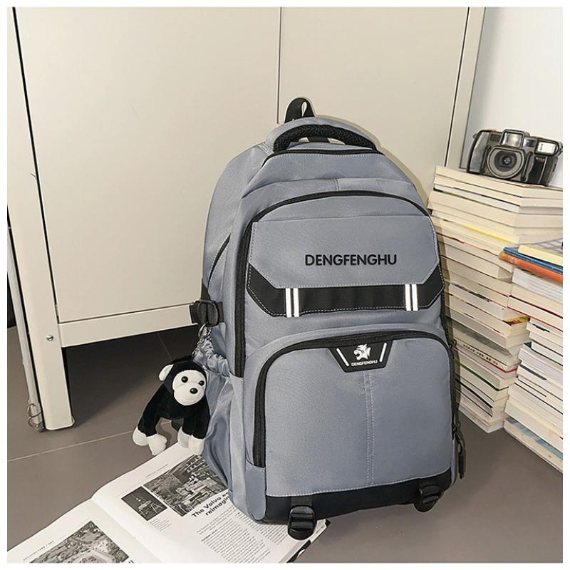 School bag new high-value retro fresh trendy cool niche design backpack couple lightweight travel backpack