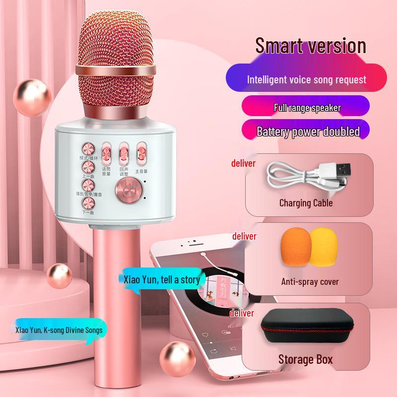 Wireless Bluetooth Microphone & Speaker for Home KTV and Mobile Singing