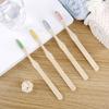 BPA-Free Personalized 100% Biodegradable Eco Friendly Cheap Flat Medium Bamboo Toothbrush Cepillo Dental Bambo Set