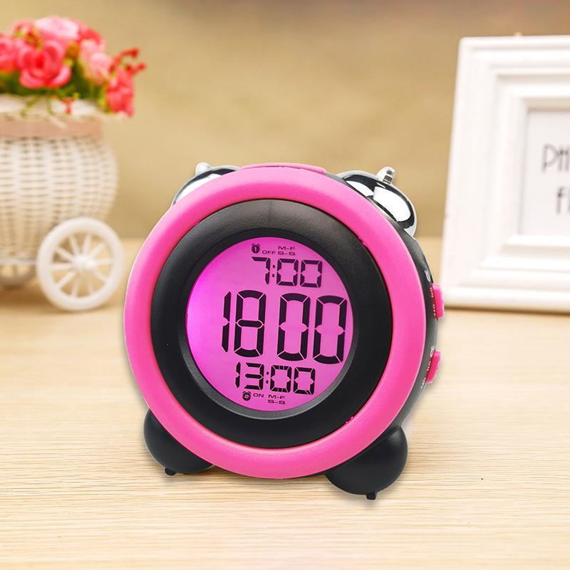 New Electronic Clock with Multiple Alarms and Loud Bell - Popular in Japan, Korea, Europe (Color Screen)