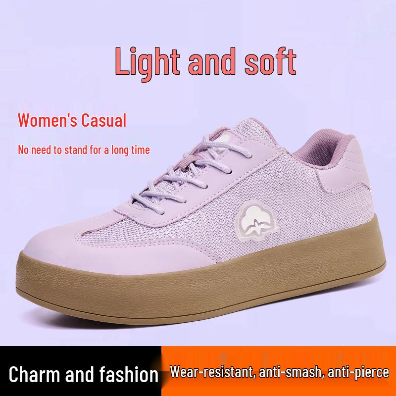 Scarpe di Sicurezza Estive da Donna con Puntale in Acciaio - Traspiranti, Casual, Anti-Schiacciamento, Anti-Perforazione, Coibentate, alla Moda per la Protezione del Lavoro.