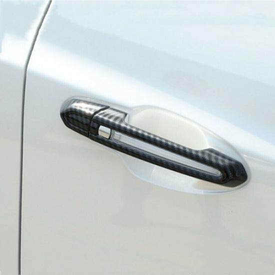 For Cadillac ATS XTS CT6 XT4 XT5 XT6 Carbon Fiber Outer Door Handle Trim Cover*8