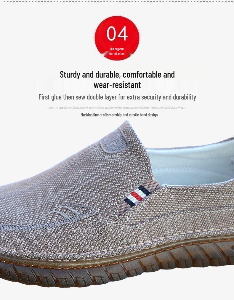 Douyin Men's Casual Linen Canvas Shoes - Soft Sole, Breathable Old Beijing Cloth Style